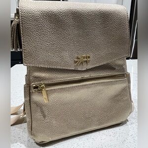 Freshly Picked Convertible Mini Classic Diaper Bag Backpack Matte Gold
